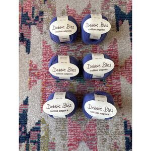 Debbie Bliss Cotton Angora Yarn Lot of 6 Skeins New